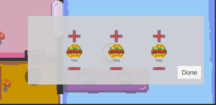 The order management UI I designed and implemented for the cooking queue.