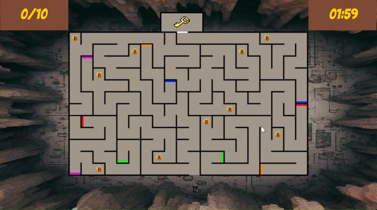A top-down view of the labyrinth, designed by teammate Josh Buckner.
